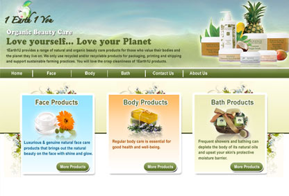Organic Beauty Care Website Design