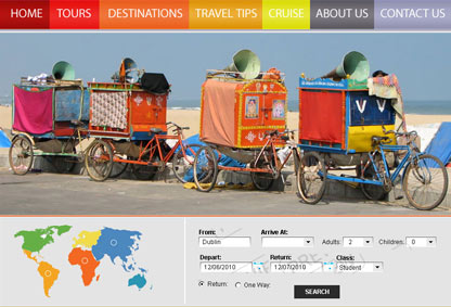 Tours and Travel Website Design