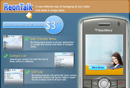 Mobile App Webpage Design